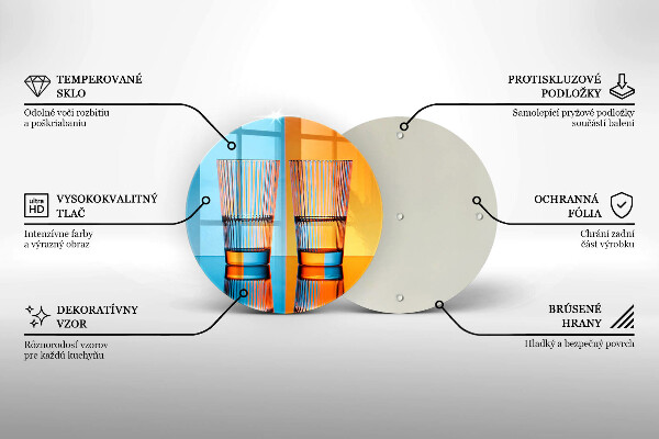 Glas Herdabdeckplatte Zwei Gläser Wasser