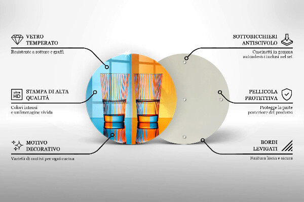 Glas Herdabdeckplatte Zwei Gläser Wasser