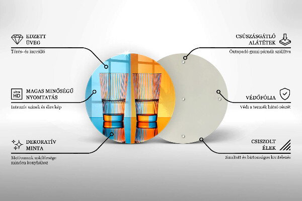Glas Herdabdeckplatte Zwei Gläser Wasser