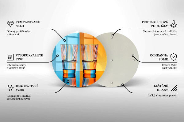 Glas Herdabdeckplatte Zwei Gläser Wasser