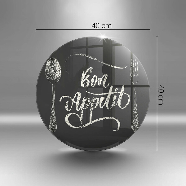 Glas Herdabdeckplatte Inschrift Bon Appetit