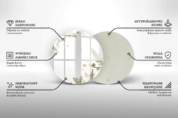 Glas Herdabdeckplatte Winterdekorationen