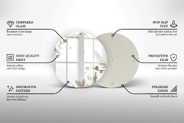 Glas Herdabdeckplatte Winterdekorationen