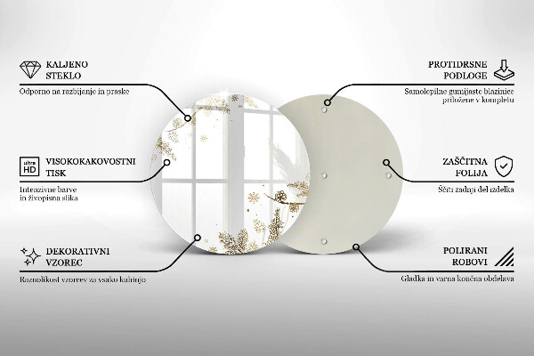 Glas Herdabdeckplatte Winterdekorationen