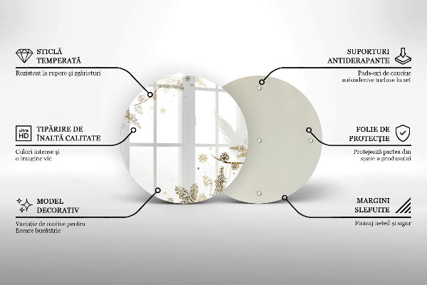 Glas Herdabdeckplatte Winterdekorationen