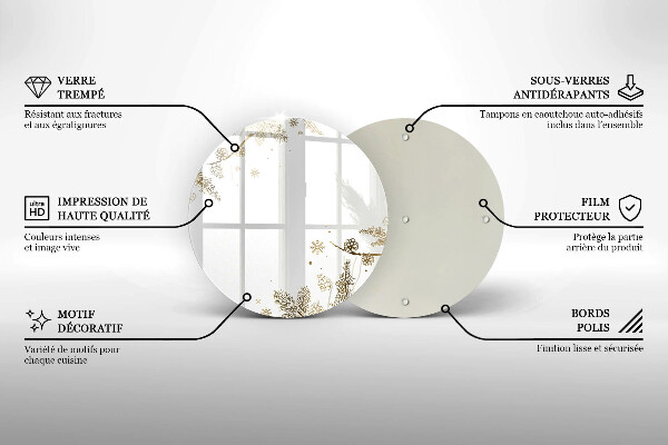 Glas Herdabdeckplatte Winterdekorationen