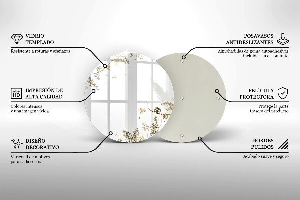 Glas Herdabdeckplatte Winterdekorationen