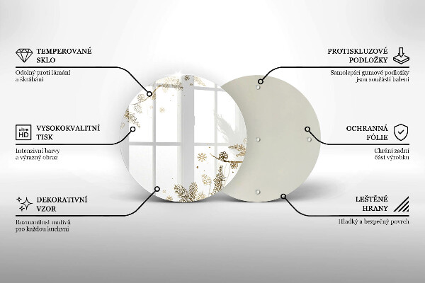 Glas Herdabdeckplatte Winterdekorationen