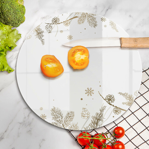 Glas Herdabdeckplatte Winterdekorationen