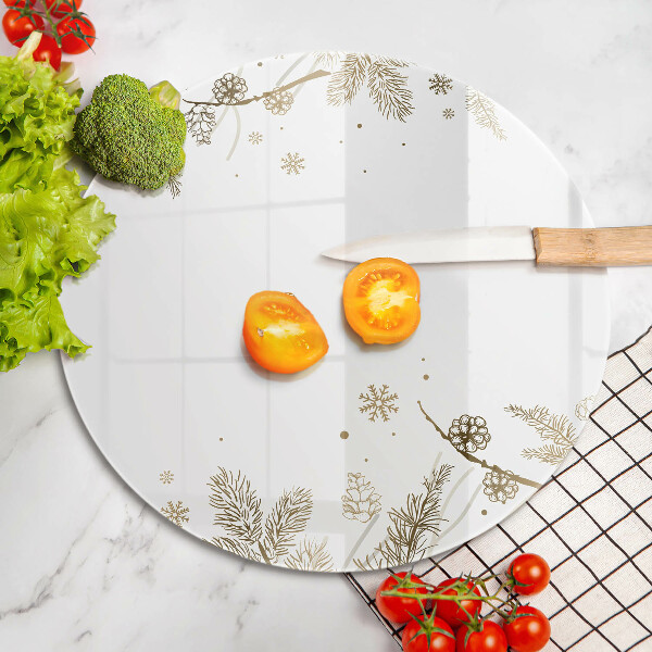 Glas Herdabdeckplatte Winterdekorationen