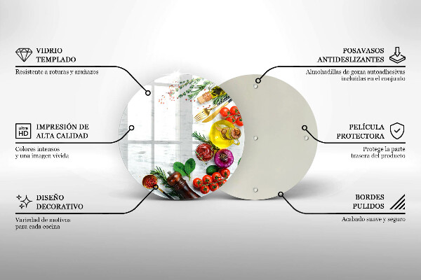 Glas Herdabdeckplatte Gemüse und Gewürze