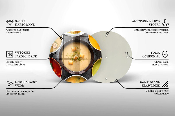 Glas Herdabdeckplatte Bunte Suppen