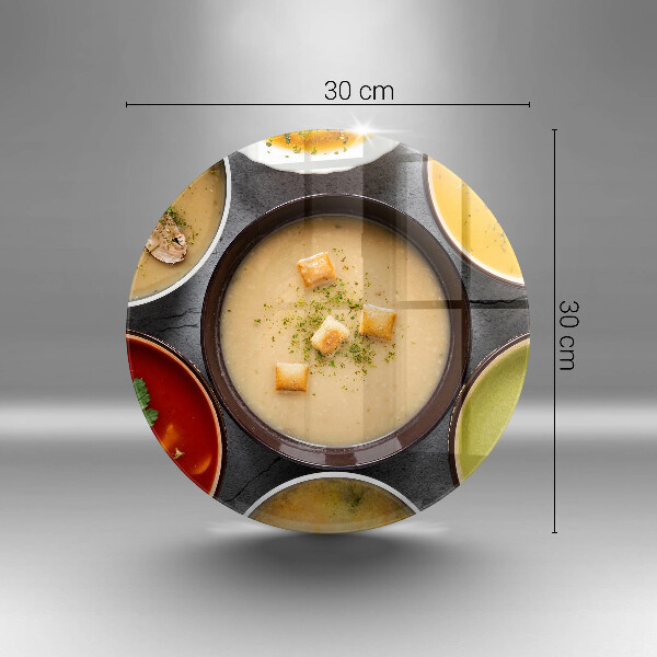 Glas Herdabdeckplatte Bunte Suppen