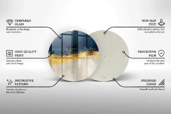 Glas Herdabdeckplatte Goldabstraktion