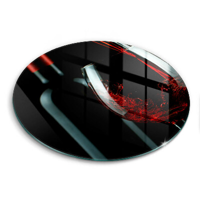 Glas Ceranfeldabdeckung Spritzschutz Weinflasche und Glas