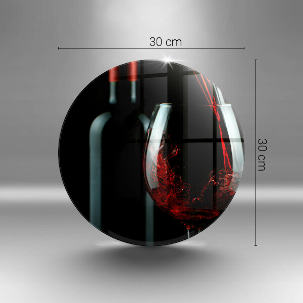 Glas Ceranfeldabdeckung Spritzschutz Weinflasche und Glas