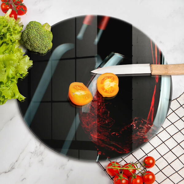 Glas Ceranfeldabdeckung Spritzschutz Weinflasche und Glas