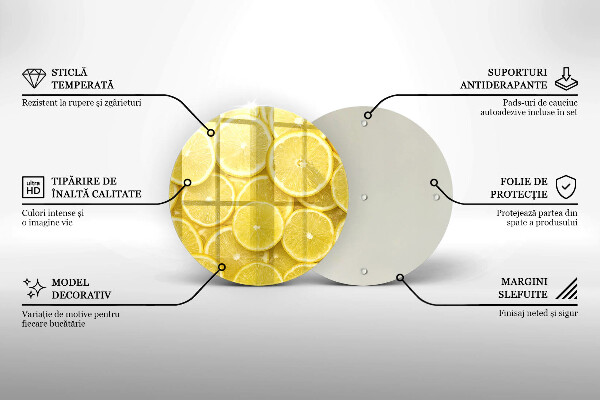Glas Ceranfeldabdeckung Spritzschutz Zitronenfrucht