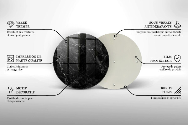 Glas Ceranfeldabdeckung Spritzschutz Eleganter Marmor