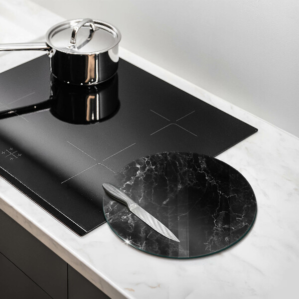 Glas Ceranfeldabdeckung Spritzschutz Eleganter Marmor