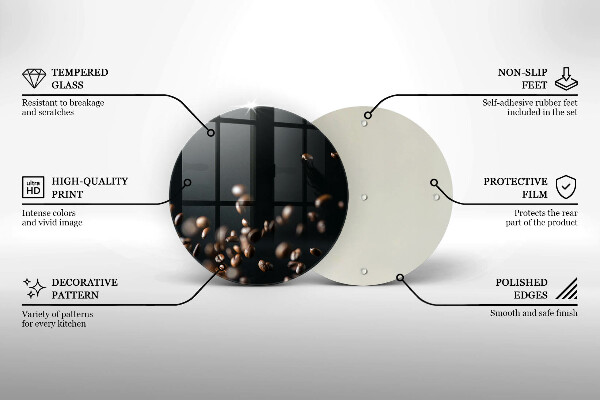 Glas Ceranfeldabdeckung Spritzschutz Fallende Kaffeebohnen