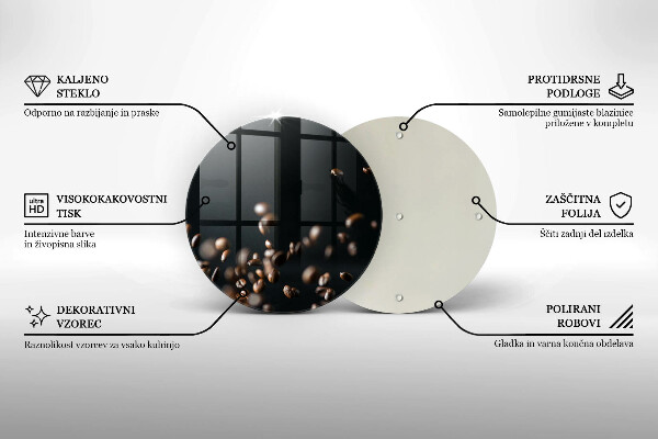 Glas Ceranfeldabdeckung Spritzschutz Fallende Kaffeebohnen