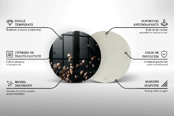 Glas Ceranfeldabdeckung Spritzschutz Fallende Kaffeebohnen