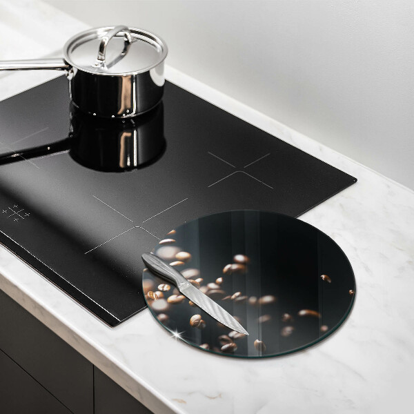 Glas Ceranfeldabdeckung Spritzschutz Fallende Kaffeebohnen