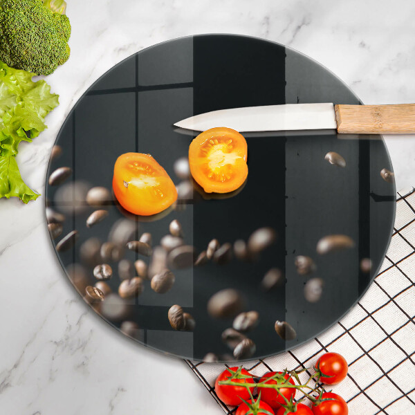 Glas Ceranfeldabdeckung Spritzschutz Fallende Kaffeebohnen