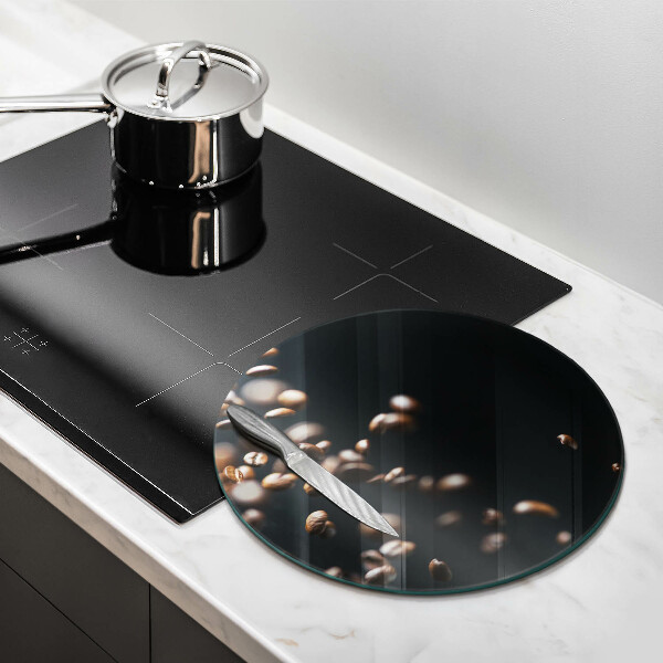 Glas Ceranfeldabdeckung Spritzschutz Fallende Kaffeebohnen