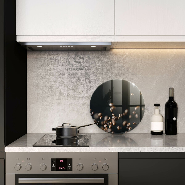 Glas Ceranfeldabdeckung Spritzschutz Fallende Kaffeebohnen