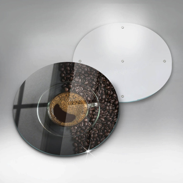 Glas Herdabdeckplatte Kaffee und Bohnen