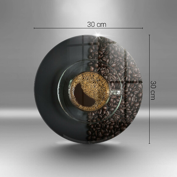 Glas Herdabdeckplatte Kaffee und Bohnen