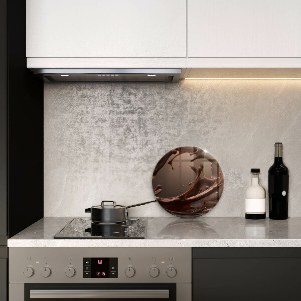 Glas Herdabdeckplatte Flüssige Schokolade