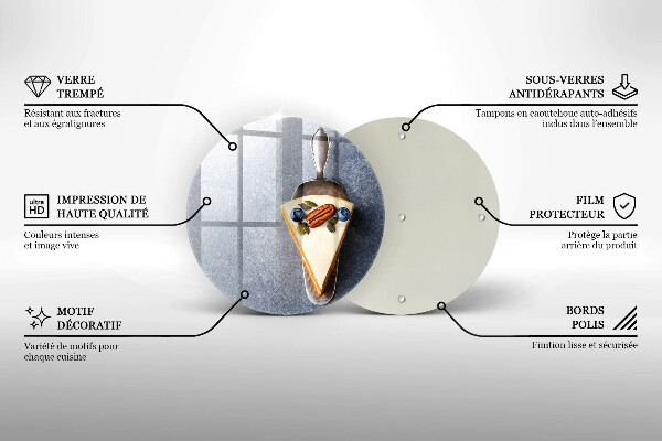 Glas Herdabdeckplatte Stück Kuchen