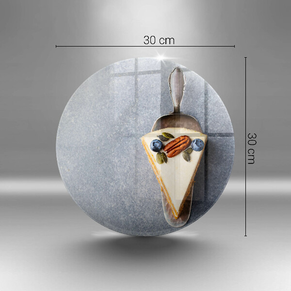 Glas Herdabdeckplatte Stück Kuchen