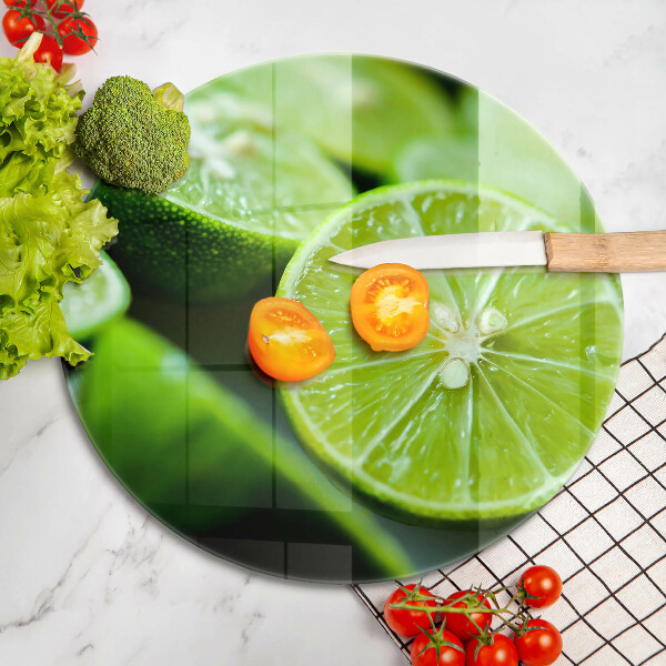 Glas Herdabdeckplatte Limetten-Zitrusfrüchte
