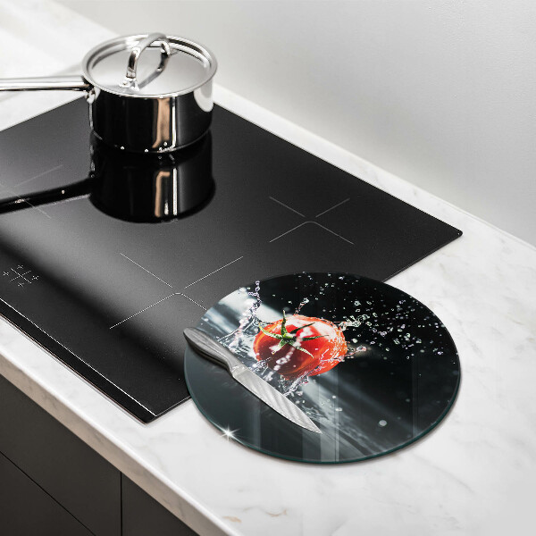 Glas Herdabdeckplatte Tomate in Wasser