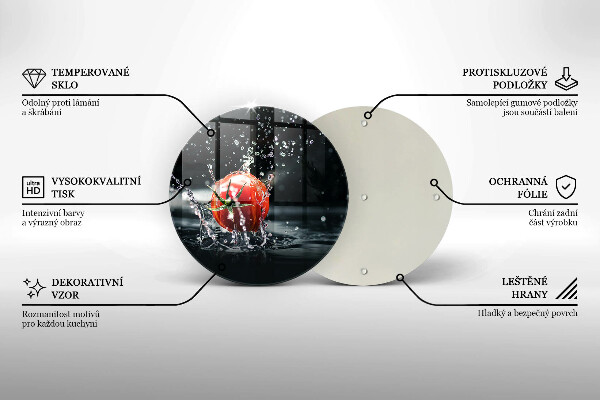 Glas Herdabdeckplatte Tomate in Wasser