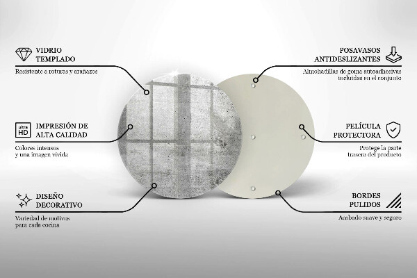 Glas Herdabdeckplatte Betonstruktur