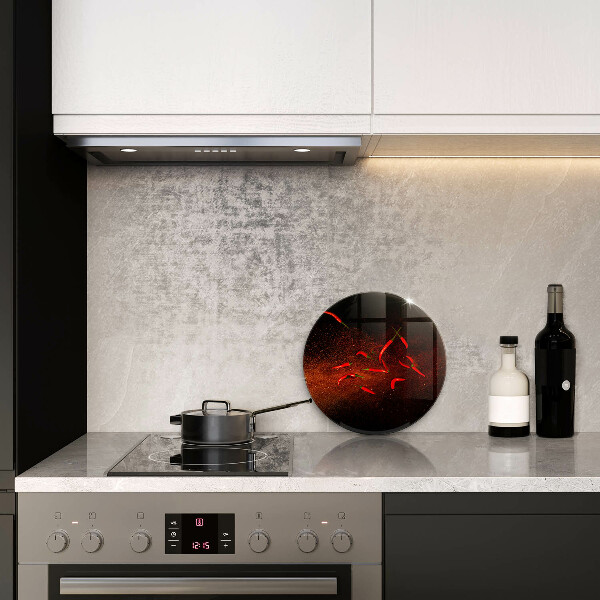 Glas Herdabdeckplatte Scharfe Chilischoten