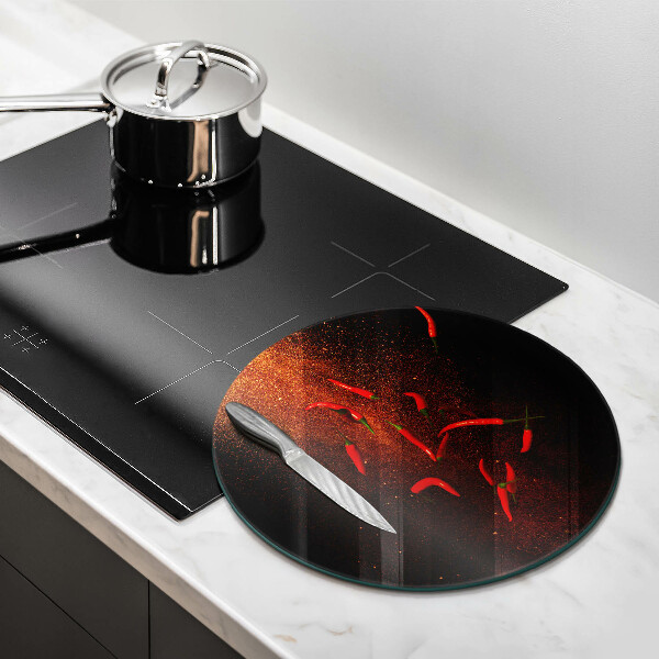 Glas Herdabdeckplatte Scharfe Chilischoten