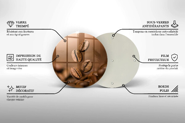 Glas Herdabdeckplatte Kaffeebohnen