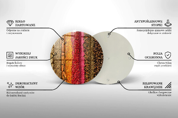 Glas Herdabdeckplatte Bunte Gewürze