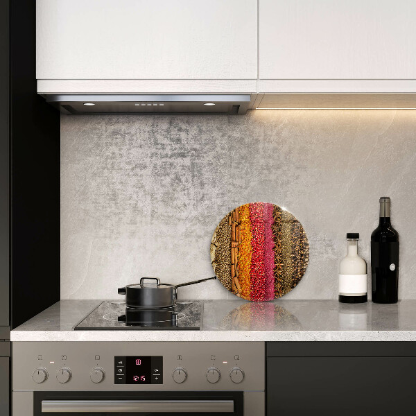 Glas Herdabdeckplatte Bunte Gewürze