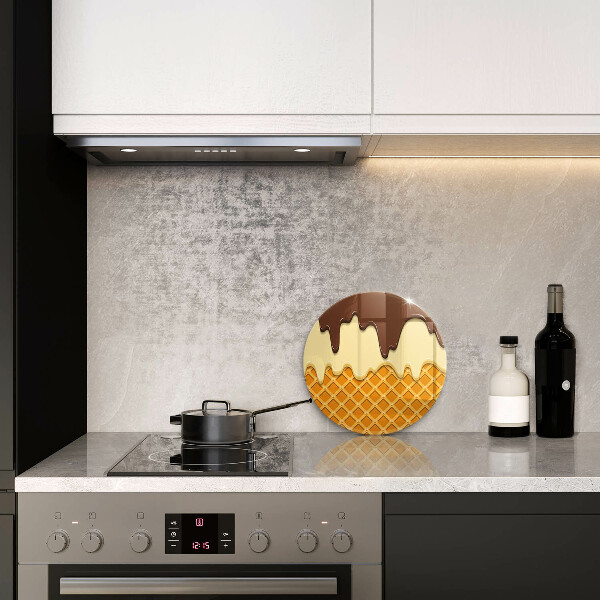 Glas Herdabdeckplatte Eistüte-Illustration