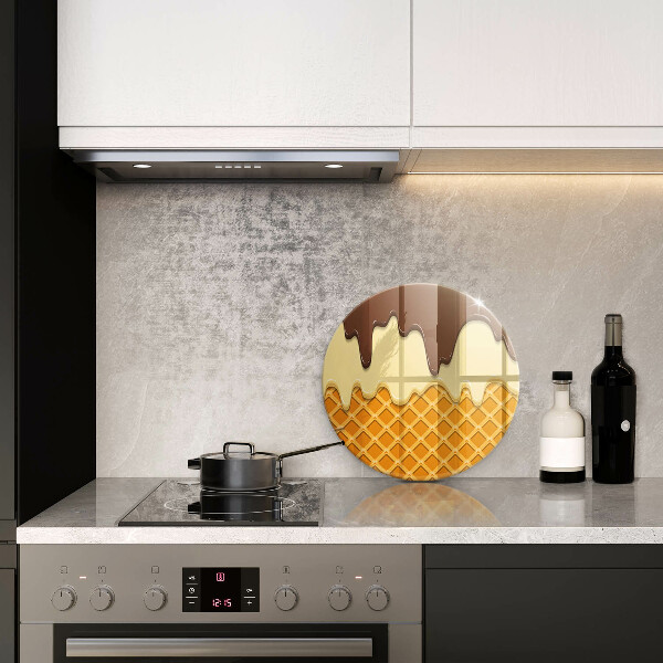 Glas Herdabdeckplatte Eistüte-Illustration