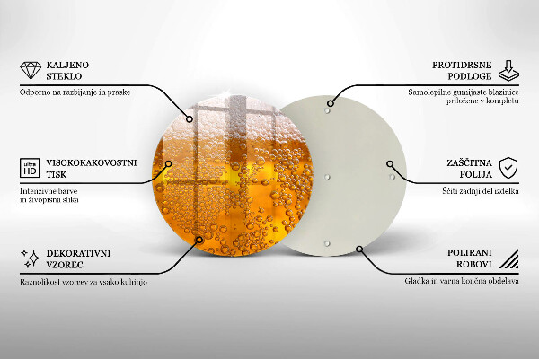 Glas Herdabdeckplatte Bierschaum trinken