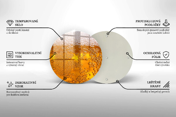 Glas Herdabdeckplatte Bierschaum trinken