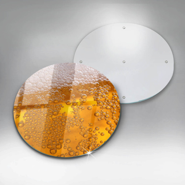 Glas Herdabdeckplatte Bierschaum trinken